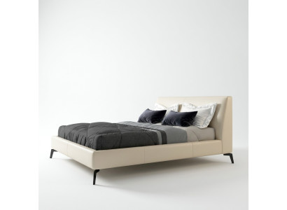Doppelbett Betten Design Bett Leder Polster Schlafzimmer Ehe Italienische