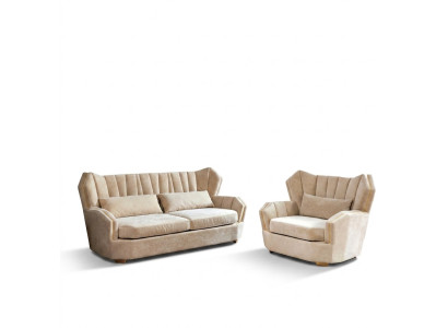 Komplett Set Sofagarnitur 3+1 Sitzer Designer Garnitur Wohnlandschaft Neu