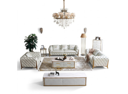 Italienische Luxus Möbel Wohnzimmer Sitz 3+2+1 Sofagarnitur Möbel Couch