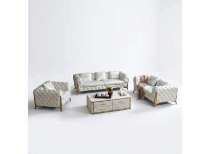 Luxus Chesterfield Sofagarnitur 3+2+1 Sitzer Möbel Couch