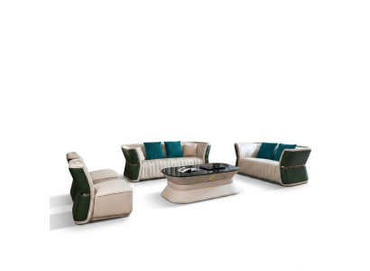Komplett Set Sofagarnitur 3+2+1+1 Sitzer Design Sofa Couch Wohnlandschaft