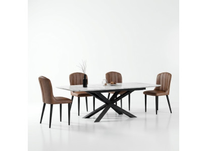 Italienische Designer Möbel Esstisch Büro Konferenz Luxus Tisch Metall
