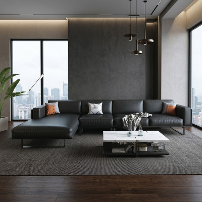 Ecksofa Polster Garnitur Dekor Wohnlandschaft L Form Designer Sofa Couch