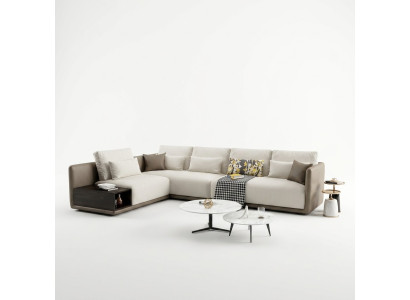 Designer Ledersofa Ecksofa Polster Eck Couch Sitz Eck Deko L Form Garnitur