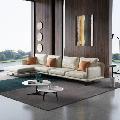 Designer Ledersofa Ecksofa Polster Eck Couch Sitz Deko Eck L Form Garnitur