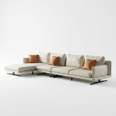 Designer Ledersofa Ecksofa Polster Eck Couch Sitz Deko Eck L Form Garnitur