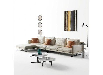 Wohnlandschaft Ecksofa L-Form Sessel Deko Set Garnitur Modern Sofa Leder