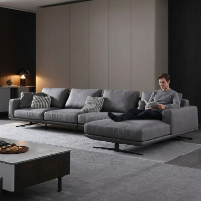 Italienische Stil Wohnzimmer Living Möbel L Form Textil Eckgarnitur Sitzpolster