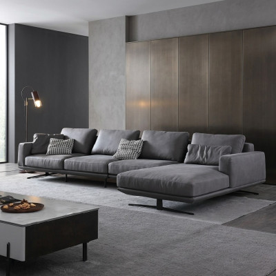 Italienische Stil Wohnzimmer Living Möbel L Form Textil Eckgarnitur Sitzpolster