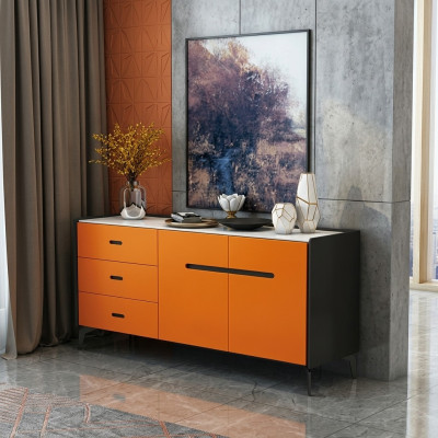Italienische Stil Möbel Hoch Kommode Designer Schrank Schränke Orange