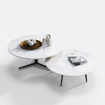 Runde Set 2x Couchtisch Kaffeetisch Beistelltisch Deko Designer Wohnzimmer