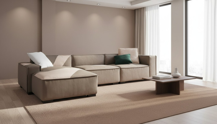 Ecksofa Wohnlandschaft Sofa Couch L Form Polster Couchen Leder Design Italien
