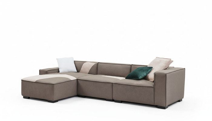 Ecksofa Wohnlandschaft Sofa Couch L Form Polster Couchen Leder Design Italien