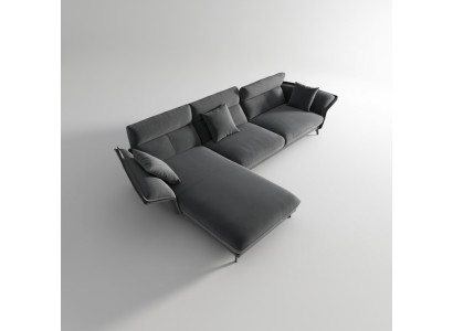 Sofa Stoff L-Form Couch Wohnlandschaft Ecksofa Garnitur Modern Design Couchen