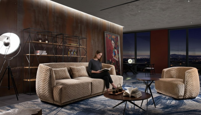 Designer Sofa Sofagarnitur 3+1 Sitzer Couch Polster Garnitur Italienische Möbel