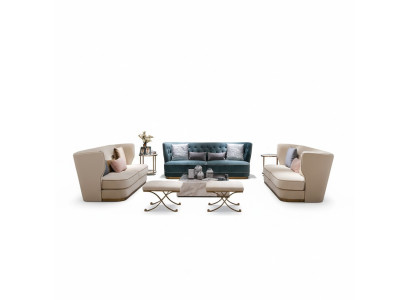 Italienische Stil Sofagarnitur Sofa Couch Komplett Set 3+2+2 Sitzer Garnituren