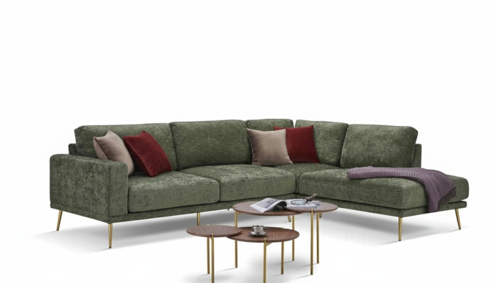 Design Stoff L-Form Couch Wohnlandschaft Ecksofa Garnitur Modernes Sofa Polster