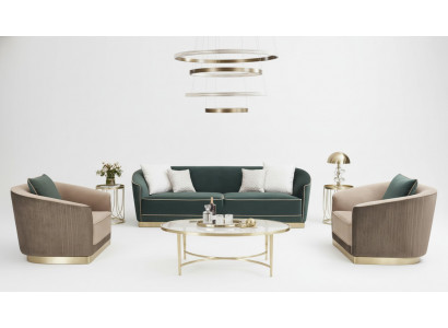 Designer Sofa Sofagarnitur 3+1+1 Sitzer Couch Polster Garnitur Neu