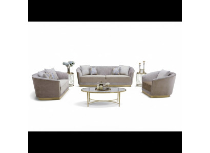 Sofagarnitur 3+2+1 Sitzer Set Design Sofas Polster Couchen Moderne Couch Samt
