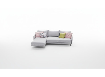 Ecksofa L-Form Stoff Couch Polster Sitz Sofa Textil Eck Italienisches Design Neu