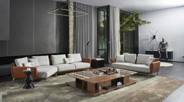 Ecksofa Wohnlandschaft Sofa Couch L Form Polster Couchen Design Garnitur Leder
