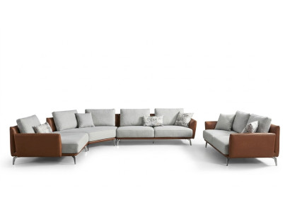 Ecksofa Wohnlandschaft Sofa Couch L Form Polster Couchen Design Garnitur Leder