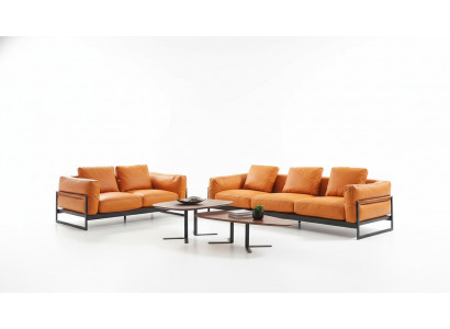 Designer Sofa Sofagarnitur 3+2 Sitzer Couch Polster Garnitur Italienische Möbel