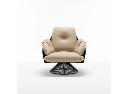 Sessel Club Lounge Design Lehn Stuhl Polster Sofa 1 Sitzer Fernseh Leder Drehbar