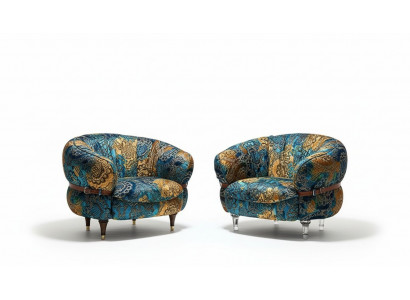 Sessel Club Lounge Designer Fernseh Sofa Stuhl Stühle Polster Sitz Möbel Textil