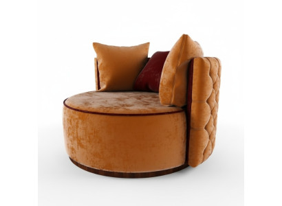 Rund Sessel Chesterfield Club Runde Sofa Couch Runde Relax Stühle Polster Stuhl