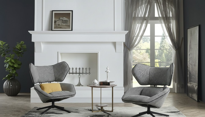Lounge Luxus Fernseh Club Polster Sitzer Design Sessel Couch Sofa Relax Stoff