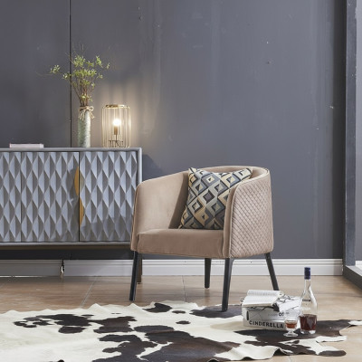 Luxus Stuhl Polster Cocktail Relax Lounge Club Stühle Möbel Design Sessel Beige