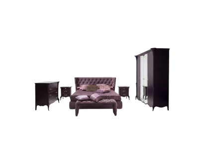 Bett Polster Design Luxus Doppel Hotel Betten Schlaf Zimmer Luxus Lila