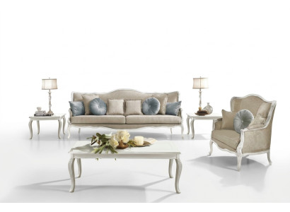 Barock Rokoko Sofagarnitur 3+2 Sitzer Set Sofas Polster Couchen Textil Sofa Neu