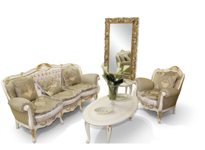 Klassische Design Sofagarnitur 3+1 Sitzer Garnitur Sofa Luxus Sofas 2 tlg Set
