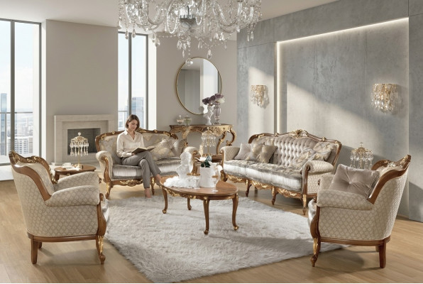 Klassischer Couchtisch Italienische Stol Möbel Wohnzimmer Couch Sofa Tisch Neu