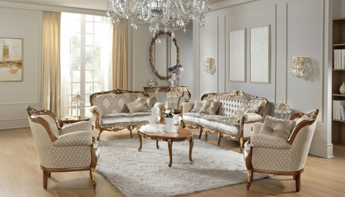 Sofa Barock Rokoko Klassische Dreisitzer 3 Sitzer Couch Polster Sofas Couchen