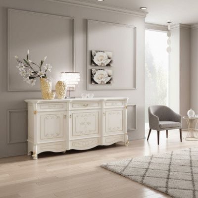 XXL Buffet Kommode Kommoden Schrank Barock Rokoko Anrichte Konsole Italien Möbel