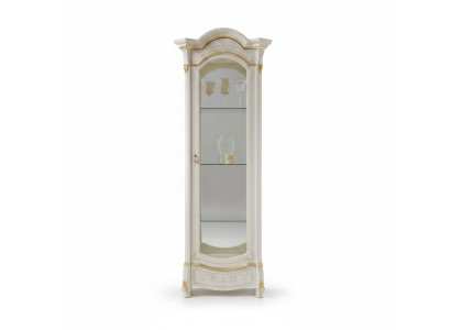 Klassische Eckvitrine Eckschrank Glas Holz Vitrine Möbel Glas Schrank Vitrine