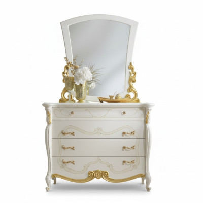Elegante Stil Möbel Schlafzimmer Schrank Kommode Klassische Anrichte mit Spiegel