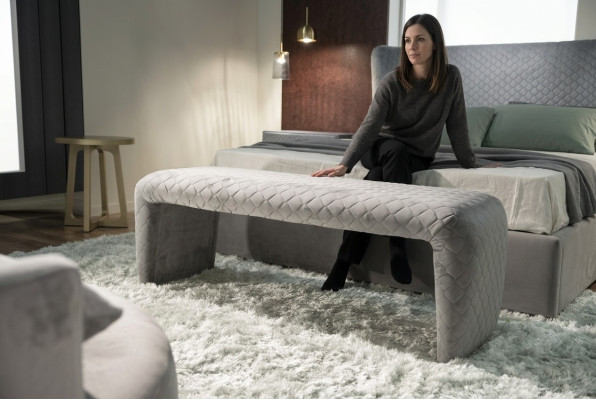 Hocker Pouf Sofa Polster Beistellhocker Fußhocker Ottomane Möbelhocker Stoff