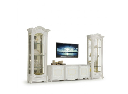Italienische Stil Möbel - Wohnzimmer 3tlg. Set Wohnzimmer Vitrine rtv xlmoebel ®