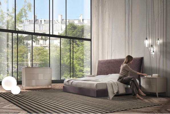 Bett Betten Doppelbett Schlafzimmer Polster 180x200cm Italienische Möbel