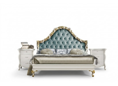3 tlg. Schlafzimmer Set Bett 2x Nachttisch Konsole Hotel Betten Doppel Polster