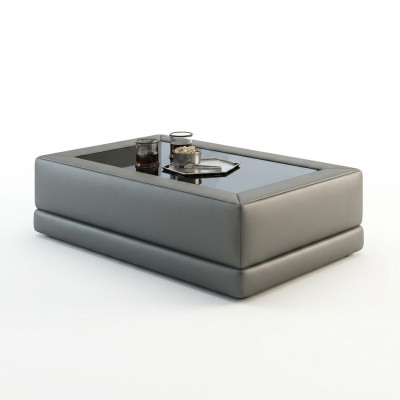 Sofatisch Glas Design Kaffee Tisch Wonzimmer Leder Couch Dekor Beistell