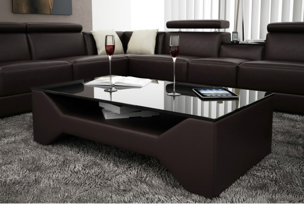 Klassischer Luxus Designer Couchtisch Dekor Sofa Wohnzimmer Tisch Leder
