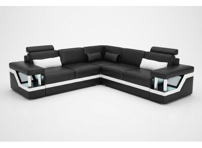 Eckgarnituren Leder Sofa Polster Sitzecke Designer Polsterecke Couch