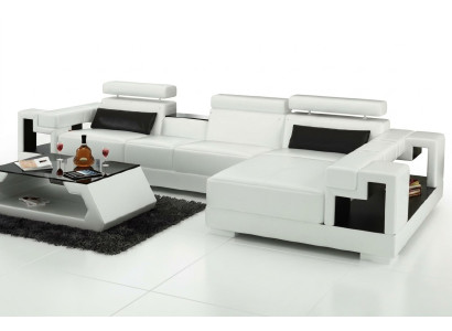 Ecksofa Ledersofa Wohnlandschaft L Form Sofa Couch Polster Sitz Ecke