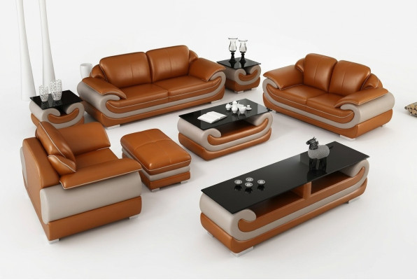 Ledersofa Couch Wohnlandschaft 3+2 Sitzer Garnitur Design Modern Sofa xlmoebel.at