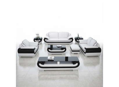 Sofagarnitur 3+2+1 Sitzer 2x Beistelltisch Sideboard Hocker 7tlg.Wohnzimmer Set